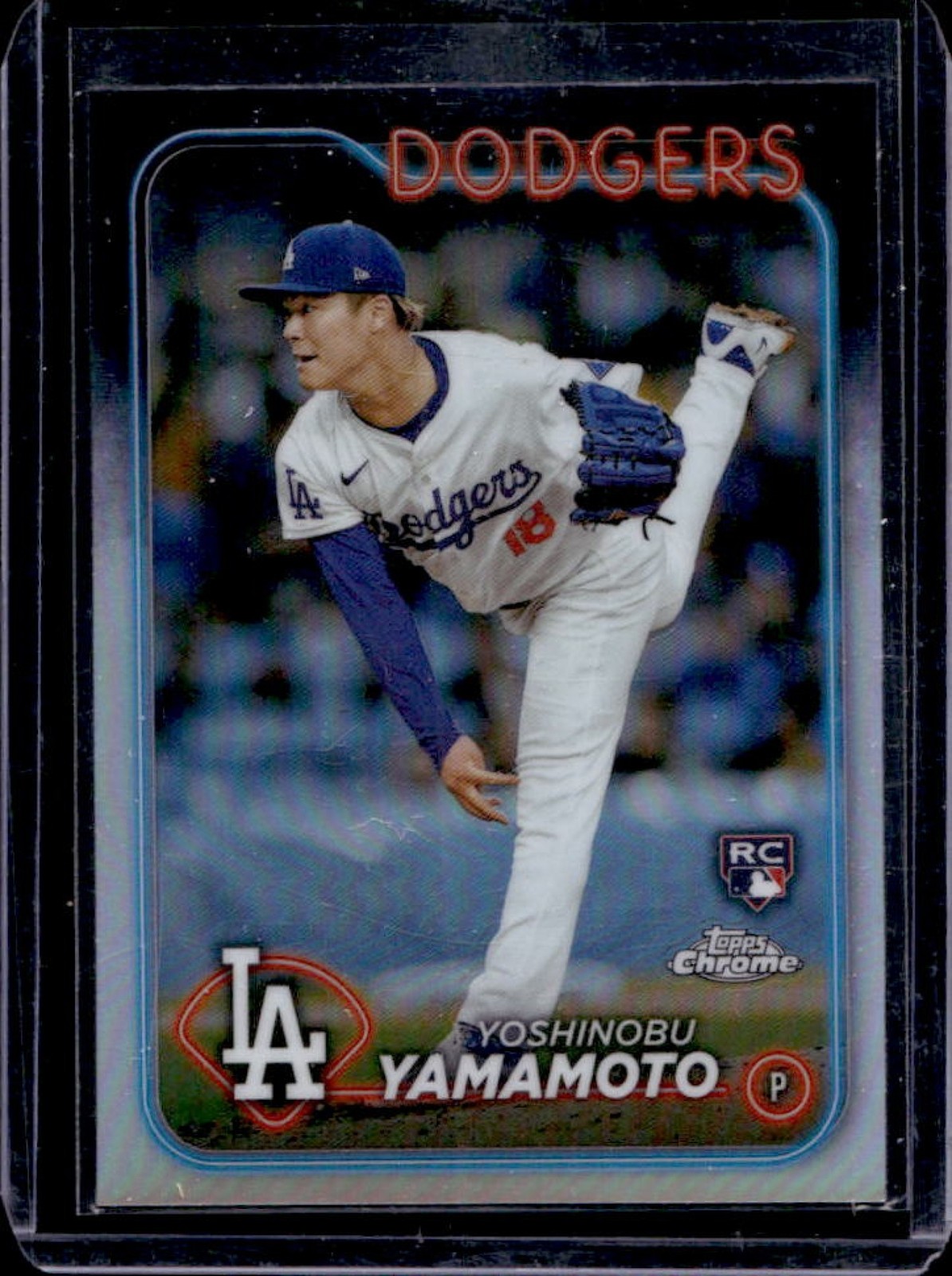 2024 Topps Chrome Yoshinobu Yamamoto RC Refractor Rookie #18 Dodgers