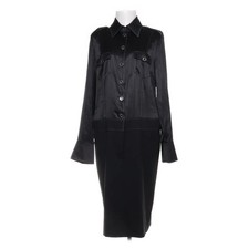 Escada, Kleid, Größe: 42, Schwarz, Elasthan/Seide/Wolle, Einfarbig, Damen #xAh