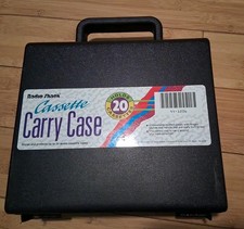 Radio Shack Cassette Carry Case. Hard Plastic. Holds 20. 44-1206. Vtg