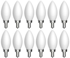 (case of 12) GE Lighting LED Decorative Chandelier Light Bulb, 3.5 watt, 300