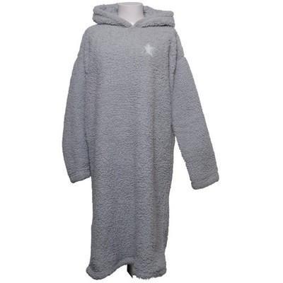 Threadbare, Kapuzenkleid, Größe: M, Grau, Polyester, Einfarbig, Plüsch #4nh