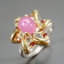 Unique ring Ruby Ring 925 Sterling Silver Size 7 /R435784