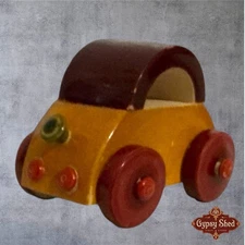 Artisan Made ETIKOPPAKA Bommalu HANDCRAFTED LACQUERED WOODEN TOY CAR Natural Dye