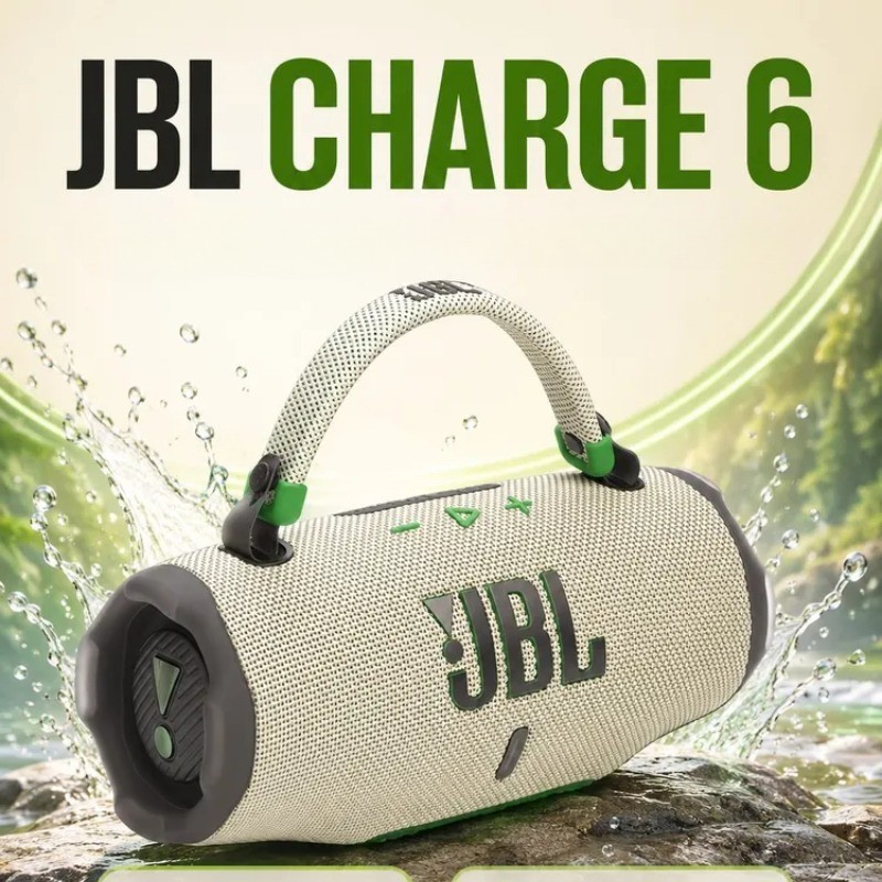 JBL CHARGE 6 - Portable Waterproof Bluetooth Speaker AI Sound Boost - Black