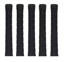 Non Slip Cricket bat Handle Black Grip Extra Tacky Pack of 5 FREE SHIPPNG