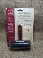 4  soft rubber Brayer with pop in roller Speedball Brand
