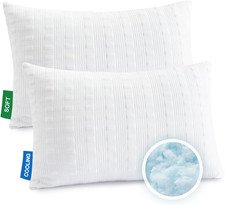 Cooling Pillows for Sleeping Queen Size Set of 2 Shredded Memory Foam Bed Pillow