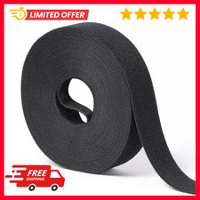 1 in X 30 Ft Hook and Loop Roll Double-Sided Strips, Self-Gripping Straps Re