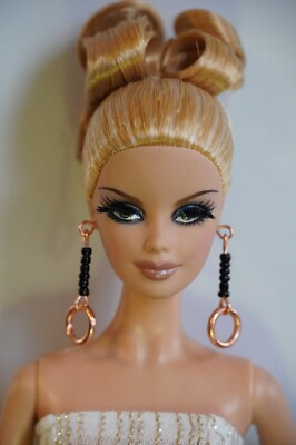 FOX WOLF DESIGN - Barbie Model Muse ULTRA MOD DROP HOOP  Earrings