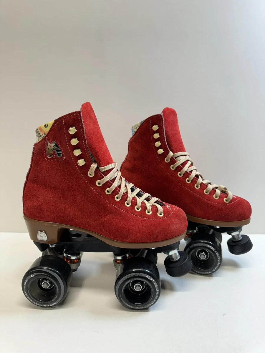 Slightly Used Moxi Lolly Roller Skates Poppy Red Size 4 Med