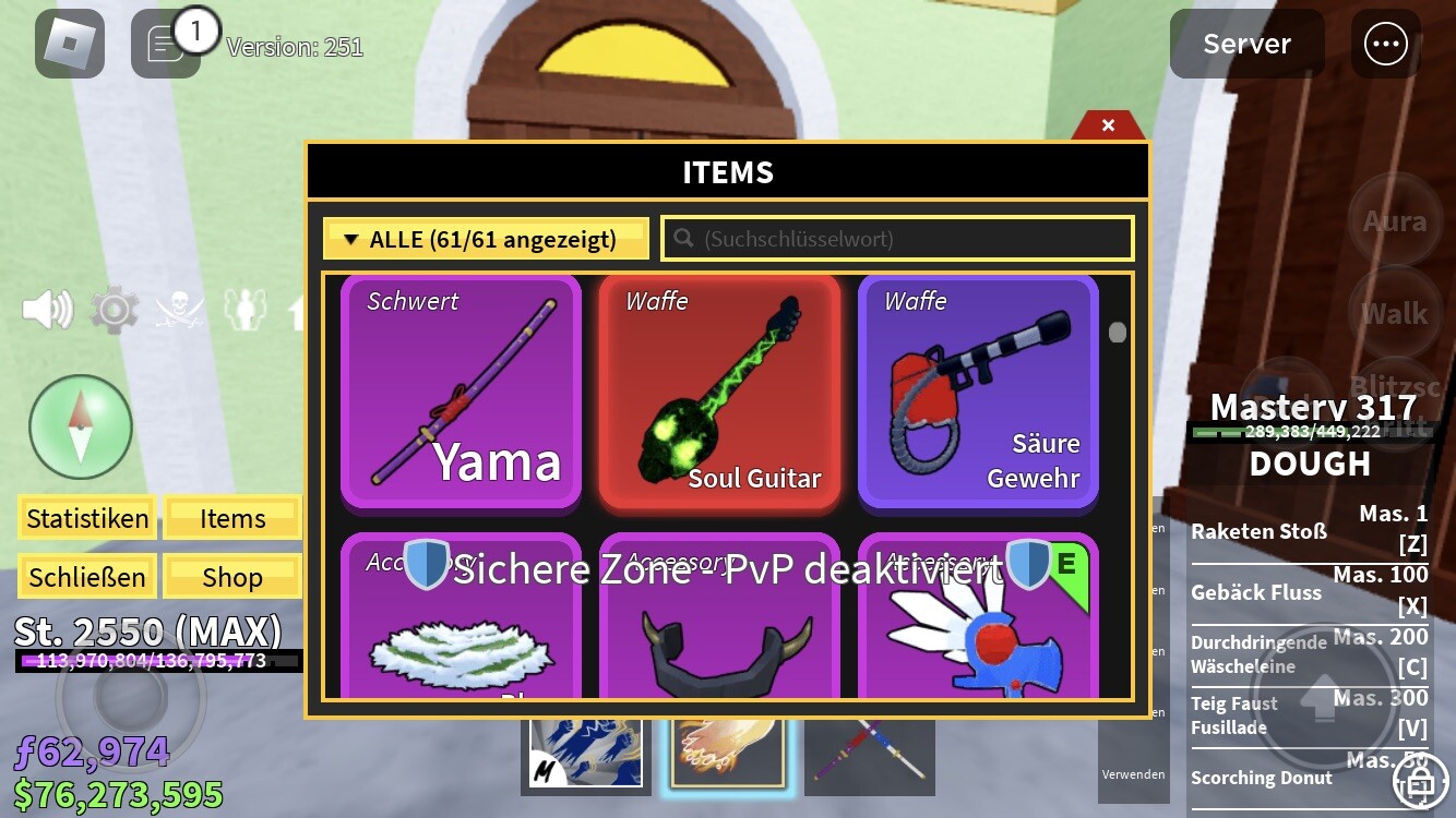 roblox blox fruits accounts *CHEAP* Awaken Dough + Soul Guitar + CDK