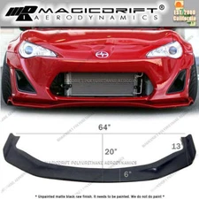 Universal Fit JDM GR Style Front Bumper Lip Chin Spoiler Splitter Wings