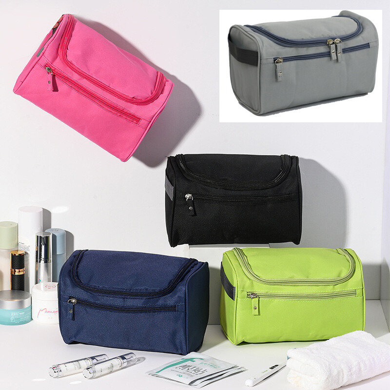 Shaving Kit Toiletry Bag Men Travel Organizer Hanging Case Cosmetic Women Makeup - Picture 5 of 20