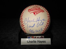 CHARLIE HAYES SIGNED 1996 WORLD SERIES BASEBALL RAWLING'S OFFICIAL -N.Y. YANKEES