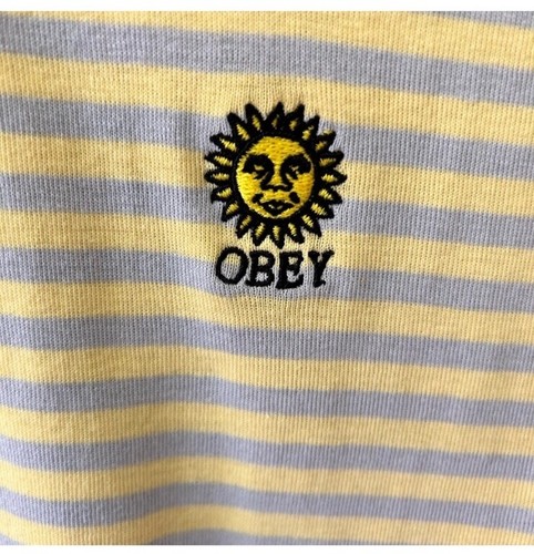 Obey Sunny yellow stripe tank with embroidered sun size medium NWT - Picture 4 of 10