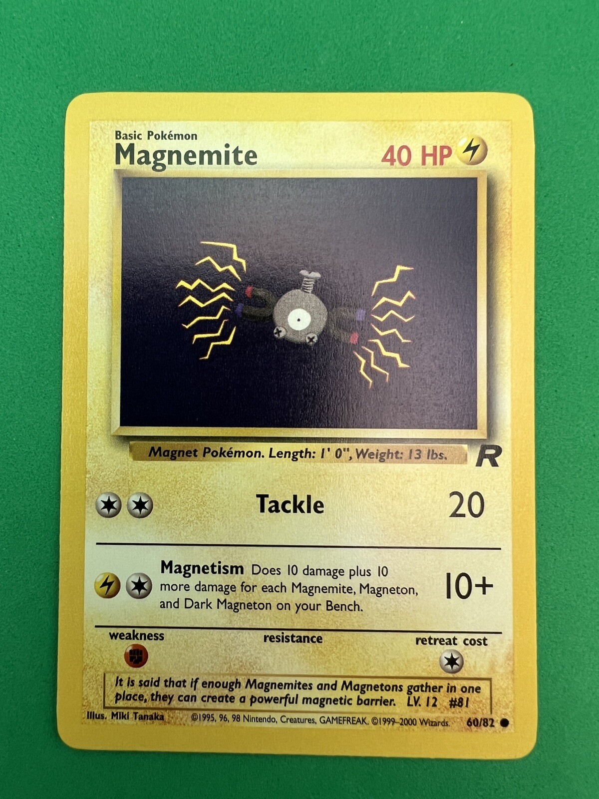 Magnemite - 60/82 - Team Rocket - Pokemon Card - Unlimited Edition - NM