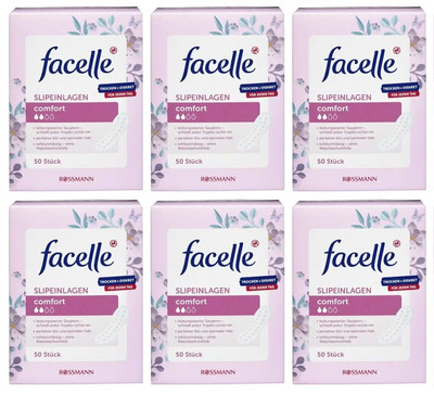 6 x 50 Stk | facelle Slipeinlagen comfort