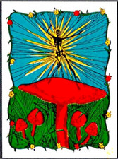 Vintage Grateful Dead Decal Dancing Skeleton Mushroom  Electric Bolts Sticker