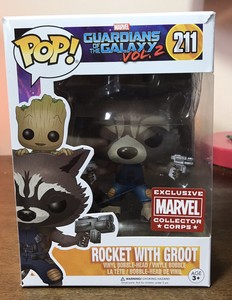 Marvel Collector Corps GUARDIANS OF THE GALAXY FUNKO Rocket with Baby Groot #211