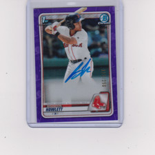 2020 Bowman Chrome #CPA-BH Brandon Howlett RC Purple Refractor Auto /250 Red Sox