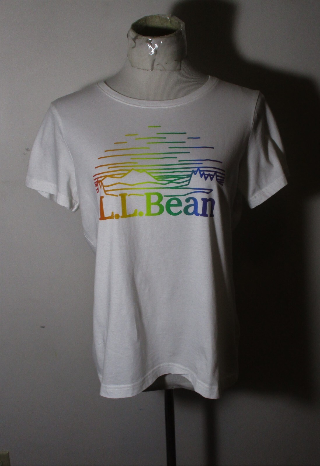 L.L. BEAN White Short Sleeve T-Shirt Women's Size L Reg. NWOT