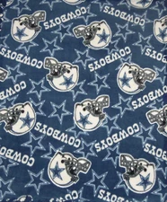 Dallas Cowboys Blue Toss Fleece Helmets Star Craft Sewing Fabric by the Yard NEW
