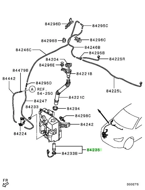 MITSUBISHI Genuine Outlander Windshield Washer Fluid Level Sensor 8260A406 OEM Foto 2 de 2