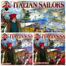 Bundle lot of Red Box Italian Sailors Set 1,2,3 72105 72106 72107 1/72 Scale