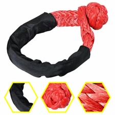 2Pcs 1/2" Soft Shackle Rope Synthetic Tow Recovery Strap 38,000LBs WLL 7.5Tons