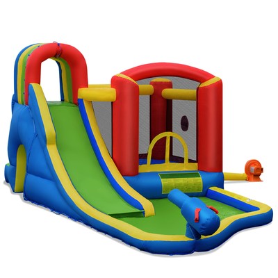 Inflatable Kid Bounce House Slide Climbing Water Splash Park Pool Jumping Castle