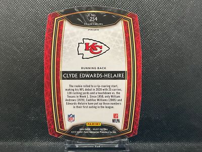 2020 Panini Select NFL Clyde Edwards-Helaire #254 Purple Prizm Die