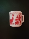 Vintage Hazel Atlas Circus, Clowns, Donkey Child's Cup 1950's Milk Glass Mug — photo 2