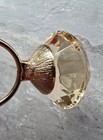 Big Crystal Clear Faux Diamond Ring Lucite Acrylic Rose Gold Decor Paperweight  — photo 5