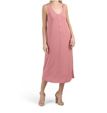MNG By Mango Long MIDI Pink Sleeveless Dress Size: S