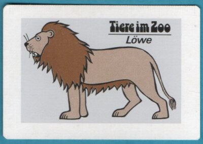 GDR pocket calendar 1989 ++ animals in the zoo ++ lion