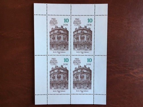 GERMANY EAST DDR GDR 1987 MNH MINISHEETS BERLIN ARCHITECTURE MARX ENGELS - Picture 2 of 5