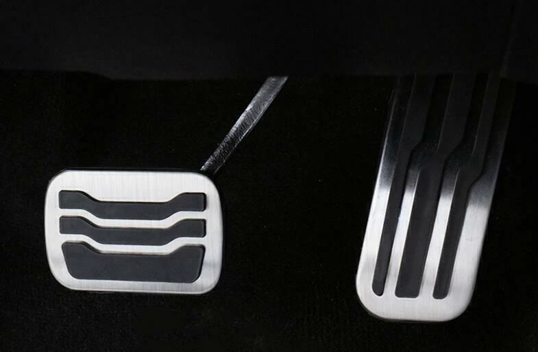 Cubierta de pedal acelerador de pedal de freno de aluminio plateado para Ford Explorer 2011-2019 Foto 4 de 4