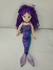17" Aurora Purple Sparkle Mermaid Plush Doll