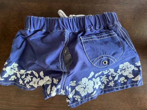 Build A Bear Navy And White Swim Trunks Hawaii Tropical Ocean Beach/Summer Wear - Picture 3 of 5