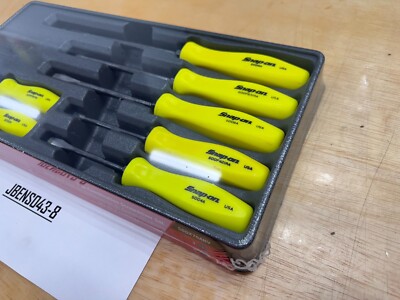 Snap-on Tools USA NEW 7pc HI-VIZ Hard Grip Combination Screwdriver