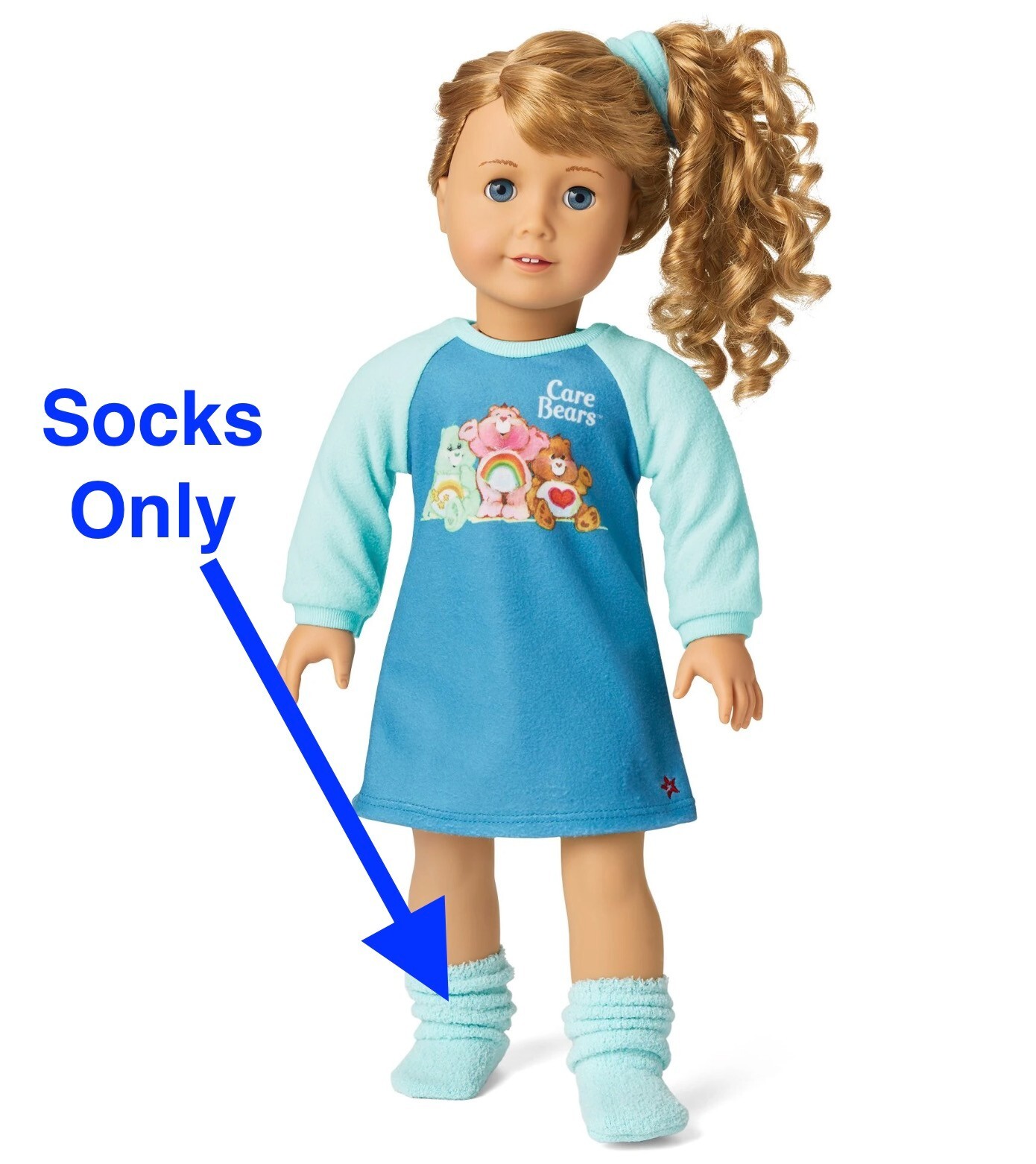 SAOLA NUOVO American Girl Courtney CARE BEAR PJs SOLO CALZE ricambio