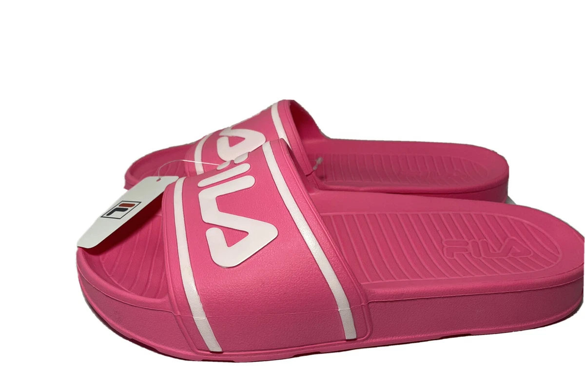 Hot pink best sale fila slides
