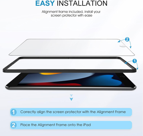 SPARIN 3 Pack Screen Protector for Ipad 9Th 8Th 7Th Generation 10.2 Inch, Temper - 第 2/12 張圖片