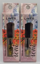 2pk IONI Bon Voyage Indian Gold Eyeliner Precise Brush Tip Glitterliner Glitter 