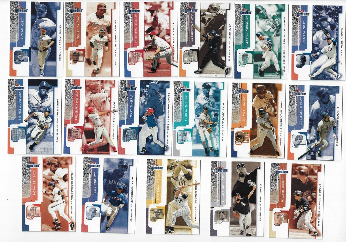 2001 FLEER GAMETIME BASEBALL LOT OF 65 OF THE 90 CARD BASE