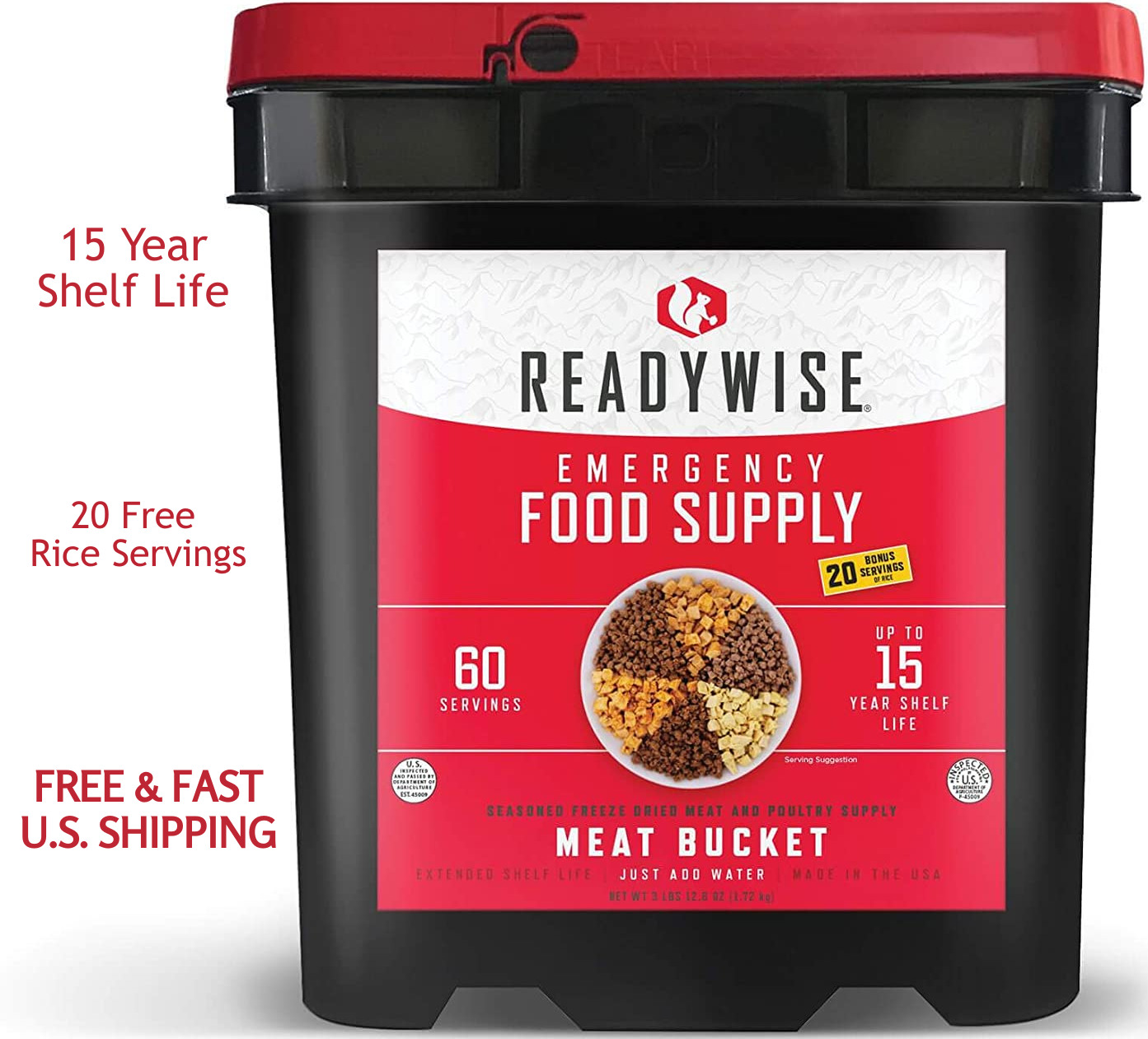 30 Day Emergency Food Supply Grab &Amp; Go Meals 80 Servings Rice &Amp; Meat Variety