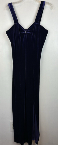 Velour Dress Womans 14-16 Jacket Purple Whimy Goth Fairy Grunge Slit Dark Fem - Picture 3 of 13