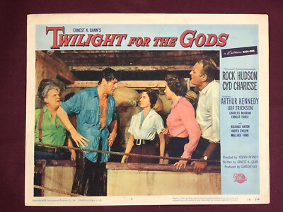 TWILIGHT FOR THE GODS LOBBY CARD MOVIE POSTER 1958 ROCK HUDSON CYD ...