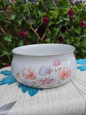 Vintage rustikale Denby Zugabe Erbse große tiefe Servier Salat Obst Schüssel 71/2x4''