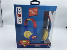 DC SUPERMAN Kid Safe Headphones With Volume Limiting Technology HP203390-NOC